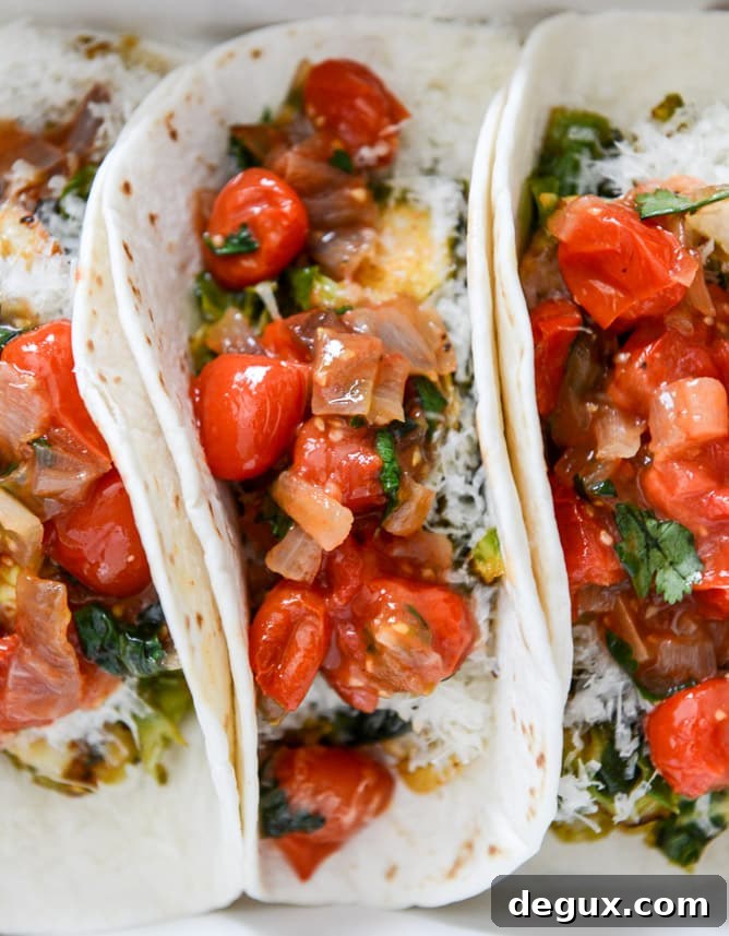 Crispy Brussels Sprouts Tacos with Manchego and Caramelized Shallot Salsa I howsweeteats.com