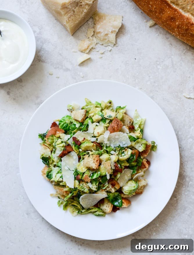 Warm Brussels Caesar with Bacon Ciabatta Croutons I howsweeteats.com