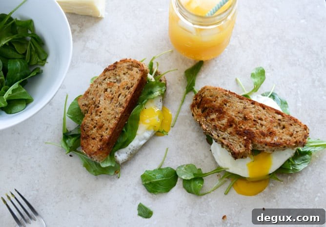 Gruyere, Fig Jam and Arugula Breakfast Sandwiches I howsweeteats.com Gruyere, Fig Jam and Arugula Breakfast Sandwiches I howsweeteats.com