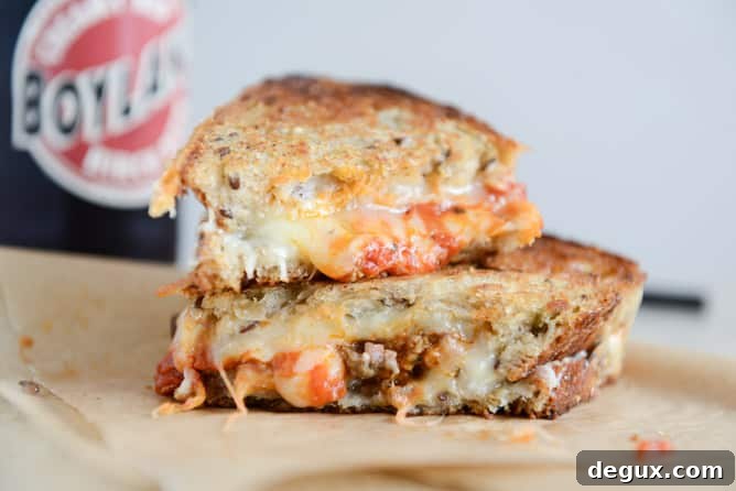 spicy mini meatball grilled cheese I howsweeteats.com
