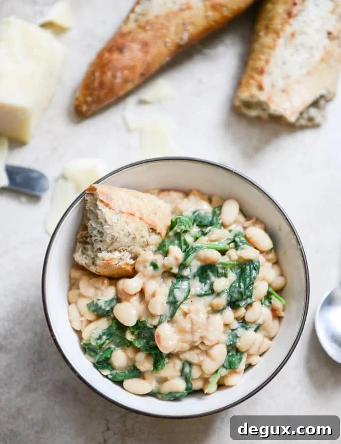 Spicy Greens and Creamy Parmesan Bean Stew I howsweeteats.com Spicy Greens and Creamy Parmesan Bean Stew I howsweeteats.com