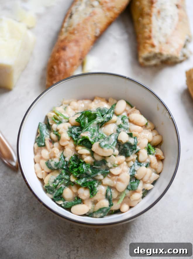 Spicy Greens and Creamy Parmesan Bean Stew I howsweeteats.com Spicy Greens and Creamy Parmesan Bean Stew I howsweeteats.com