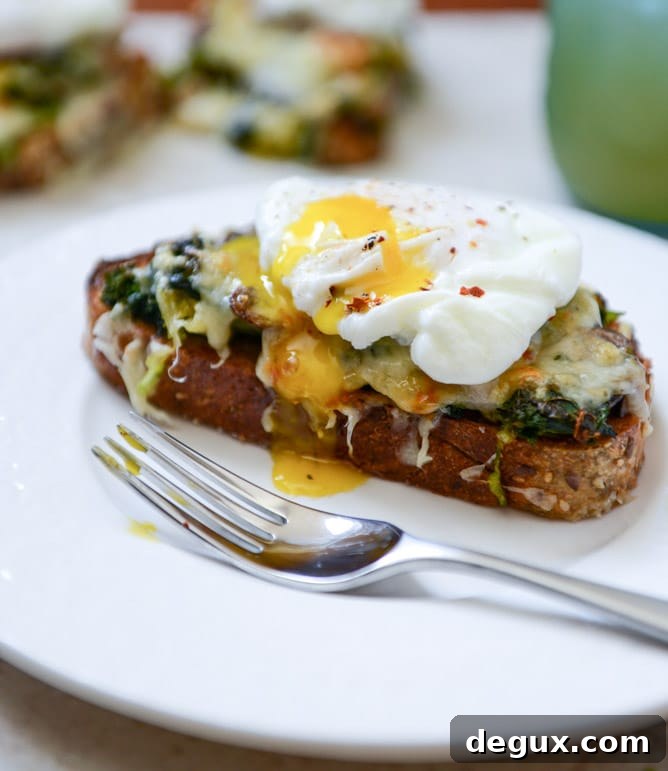 Broiled Fontina Toasts with Roasted Garlic and Poached Eggs Broiled Fontina Toasts with Roasted Garlic and Poached Eggs