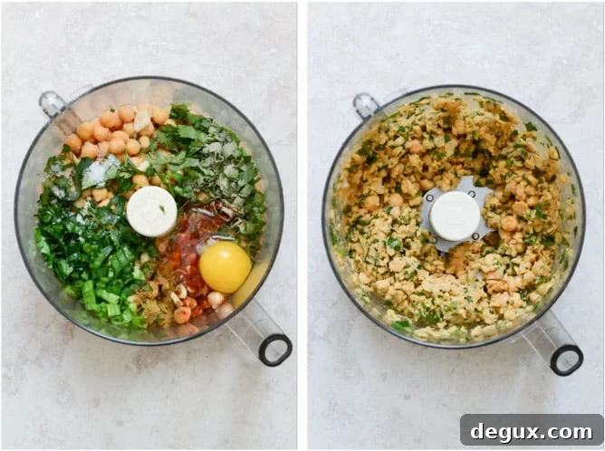 Baked Falafel with Spicy Feta Dip I howsweeteats.com