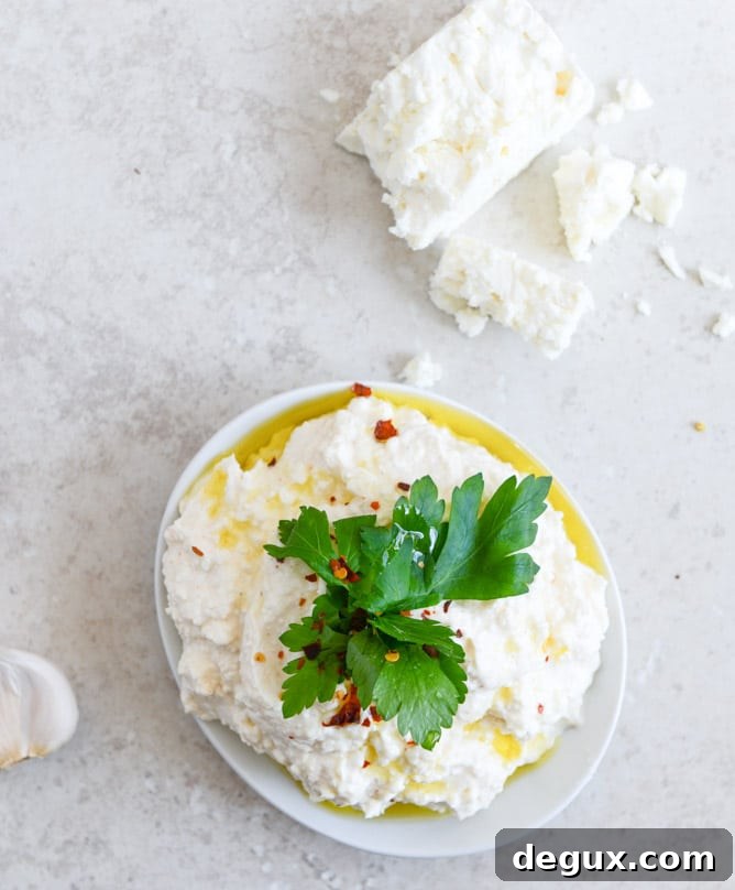 Baked Falafel with Spicy Feta Dip I howsweeteats.com
