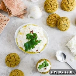 Baked Falafel with Spicy Feta Yogurt Dip Recipe 2 img 37405 6