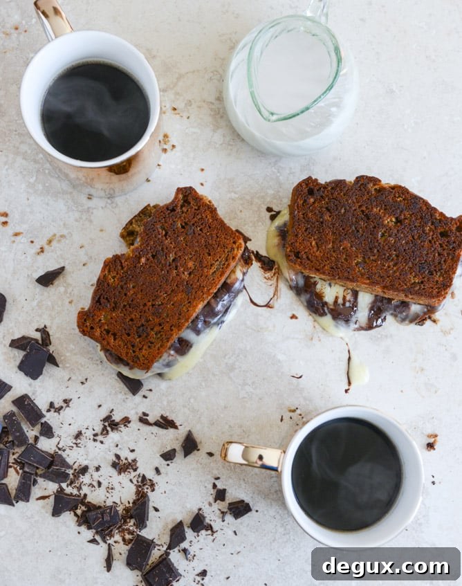 Banana Bread, Brie and Chocolate Grilled Cheese I howsweeteats.com
