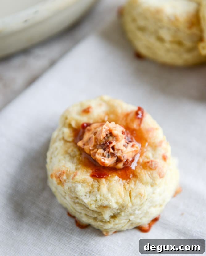 Provolone Scones with Cherry Tomato Butter I howsweeteats.com