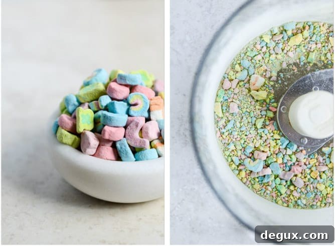 Boozy Lucky Charms Cereal Milkshakes with Marshmallow Frosting