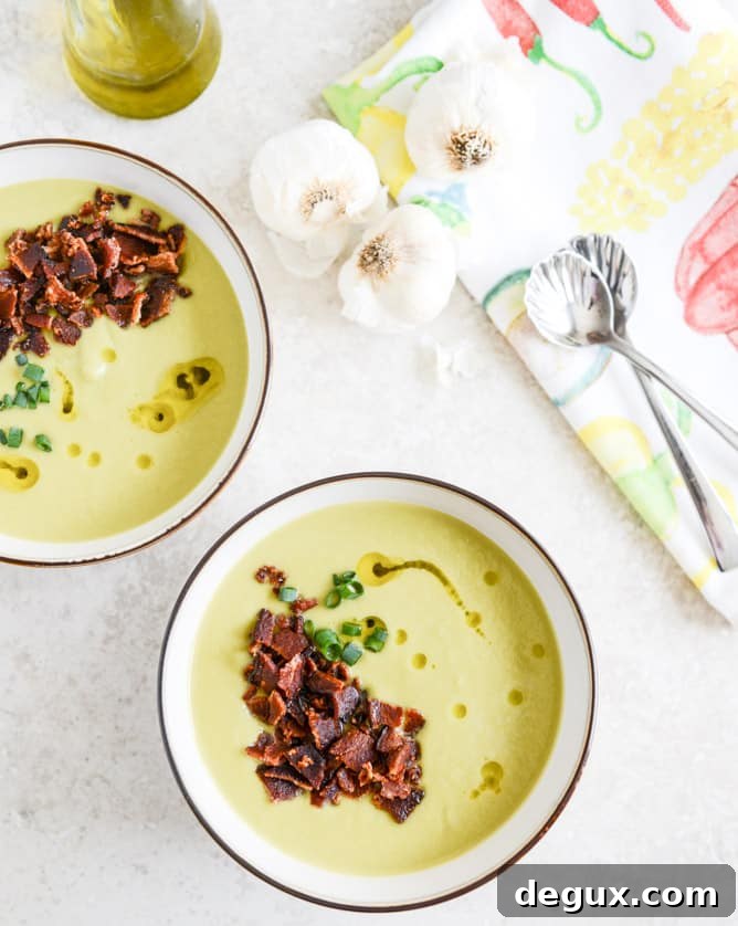 Creamy Caramelized Leek Soup with Maple-Glazed Bacon Bowl 3 caramelized leek soup with maple glazed bacon I howsweeteats.com