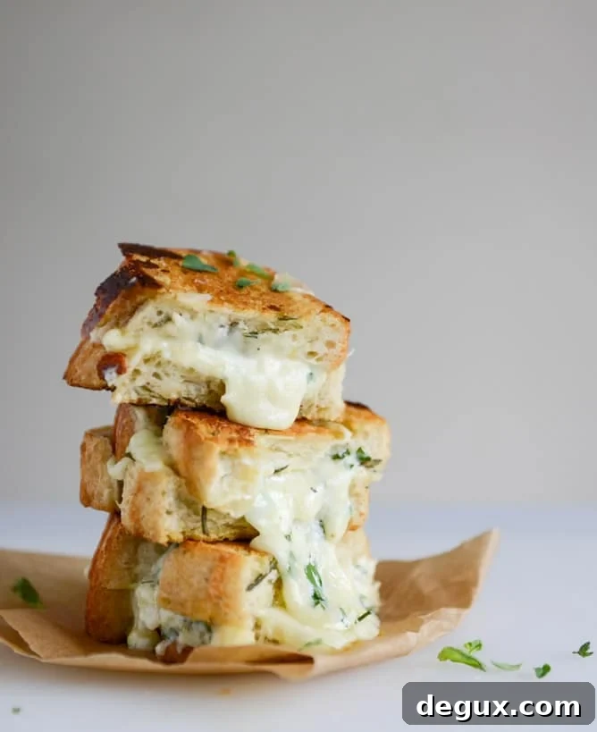 white pizza grilled cheese I howsweeteats.com