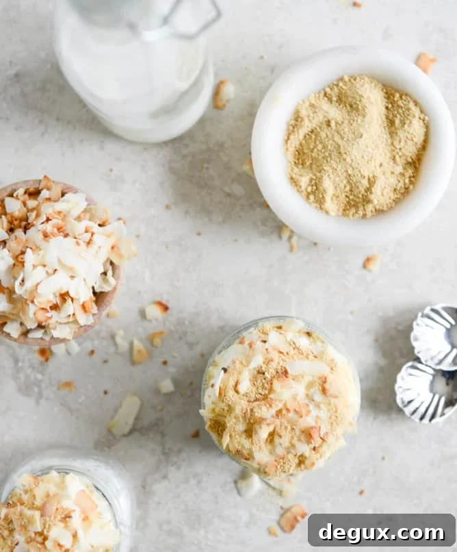 Coconut Cream Pie Chia Pudding Recipe for Creamy Dessert 5 coconut cream pie chia seed pudding I howsweeteats.com