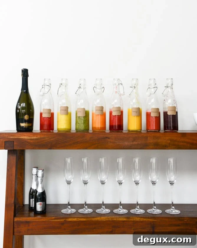 Build a DIY Bellini Bar for a Fresh Spring Brunch 2 DIY bellini bar I howsweeteats.com