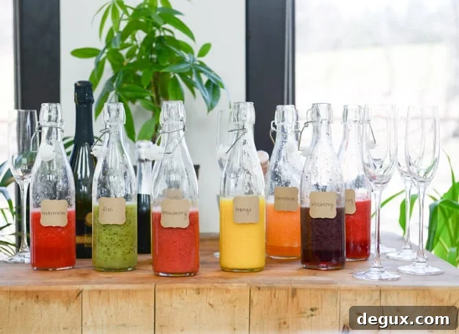 Build a DIY Bellini Bar for a Fresh Spring Brunch 4 DIY bellini bar I howsweeteats.com