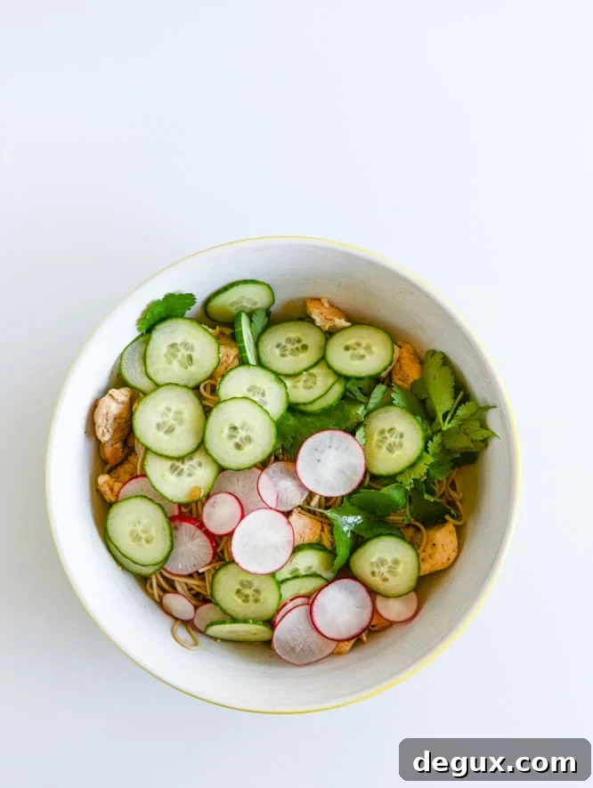 Soba Noodle Salad with Caramelized Chicken and Chili Oil