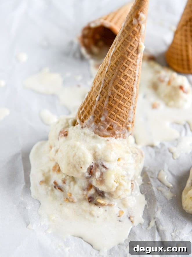 Almond Torte with Mascarpone Ice Cream and Brown Butter Crunch 7 Almond Torte Mascarpone Ice Cream with a Brown Butter Almond Crunch I howsweeteats.com