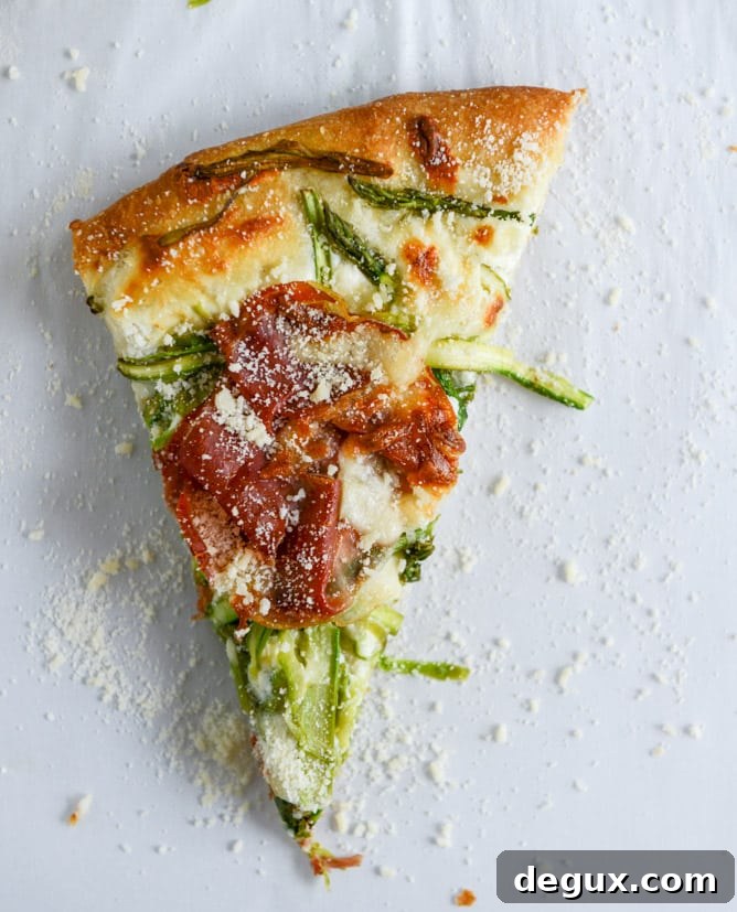 Asparagus Ribbon and Whipped Ricotta Pizza I howsweeteats.com