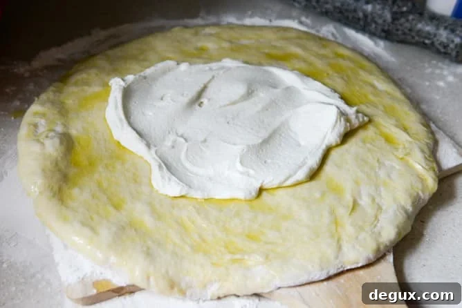 Shaved Asparagus & Whipped Ricotta Pizza Recipe 5 Asparagus Ribbon and Whipped Ricotta Pizza I howsweeteats.com