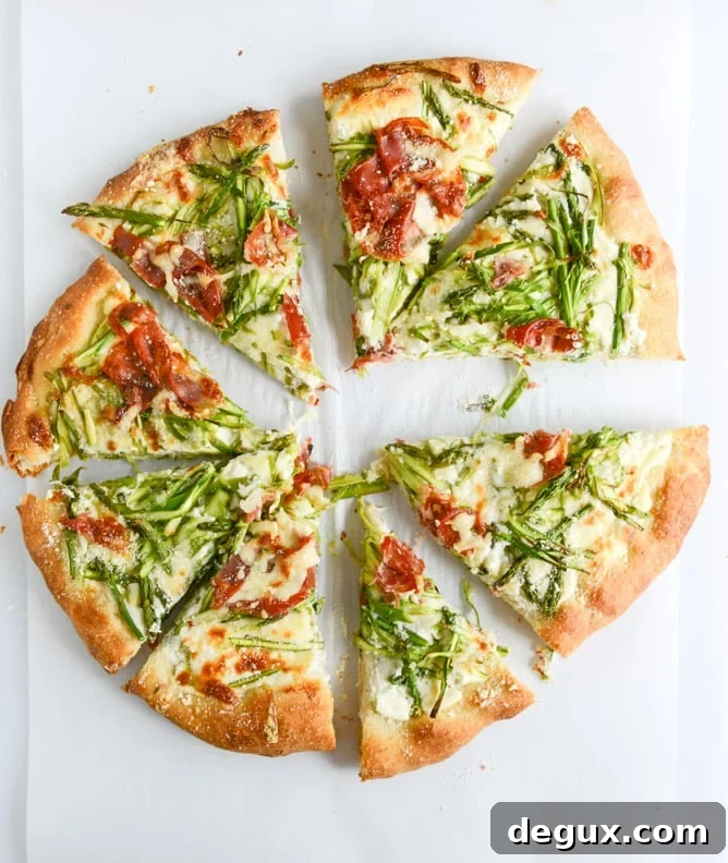 Shaved Asparagus & Whipped Ricotta Pizza Recipe 7 Asparagus Ribbon and Whipped Ricotta Pizza I howsweeteats.com