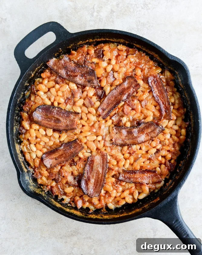 Skillet Baked White Beans. (on toast!) I howsweeteats.com