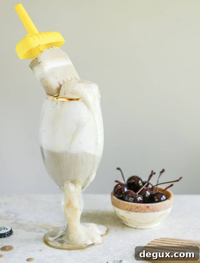 Root Beer Float Popsicles: Creamy Homemade Summer Treats 6 root beer floatsicles I howsweeteats.com