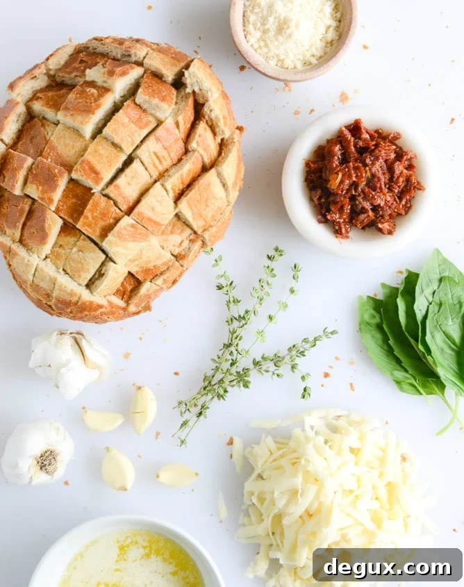 white pizza pull-apart bread I howsweeteats.com