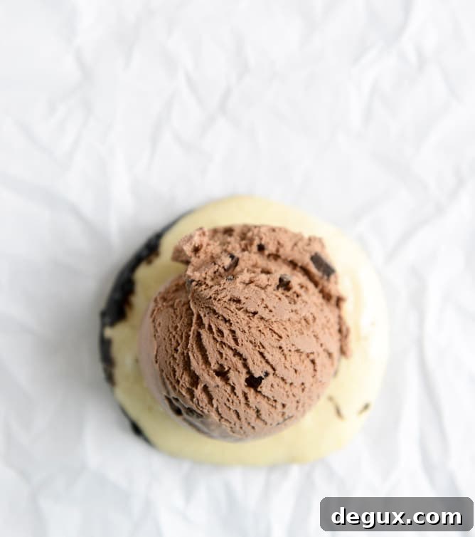 black and white cookie ice cream sandwiches I howsweeteats.com