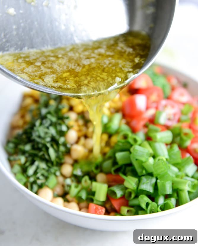 Chickpea Salad I Can’t Stop Making: Fresh Flavor in Minutes 5 summer chickpea salad with honey garlic lime vinaigrette I howsweeteats.com
