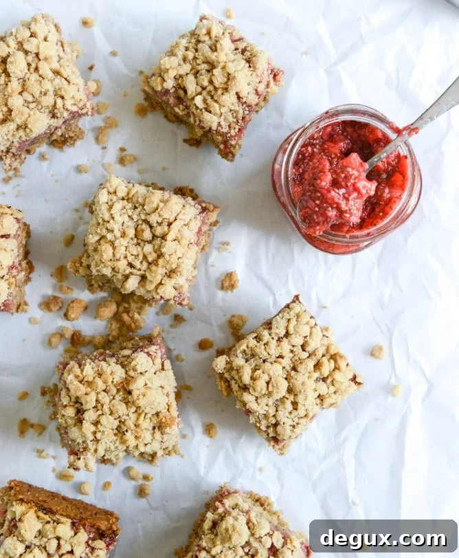 strawberry chia jam squares I howsweeteats.com