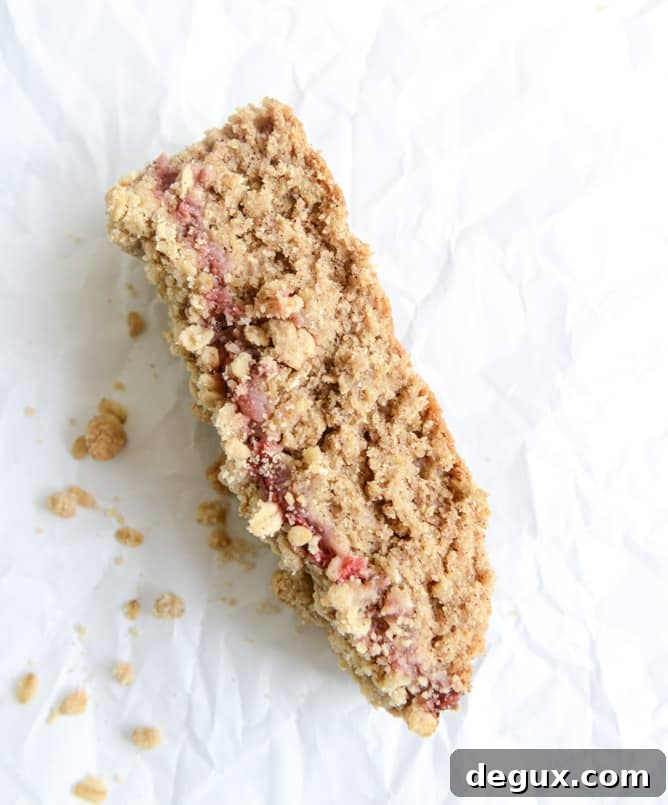 strawberry chia jam squares I howsweeteats.com