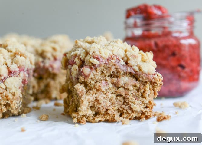 strawberry chia jam squares I howsweeteats.com