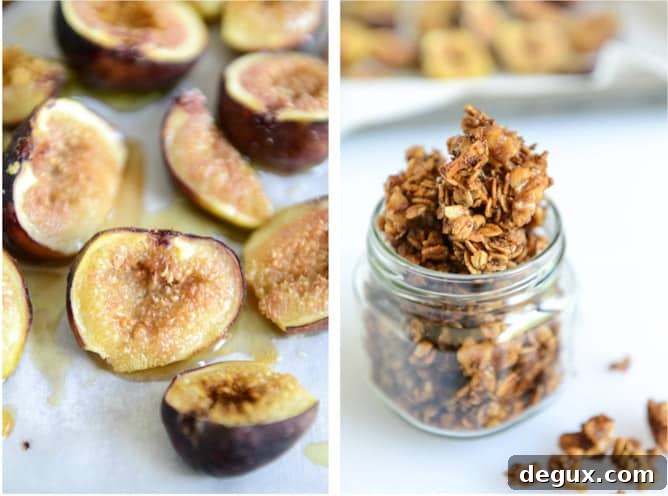 salted bourbon vanilla granola and caramelized fig parfaits I howsweeteats.com 