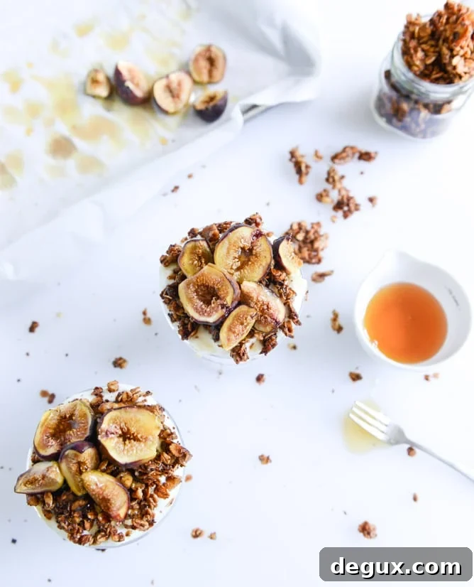Salted Bourbon Vanilla Granola with Caramelized Fig Parfaits 6 salted bourbon vanilla granola and caramelized fig parfaits I howsweeteats.com