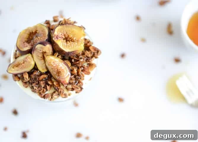 Salted Bourbon Vanilla Granola with Caramelized Fig Parfaits 8 salted bourbon vanilla granola and caramelized fig parfaits I howsweeteats.com