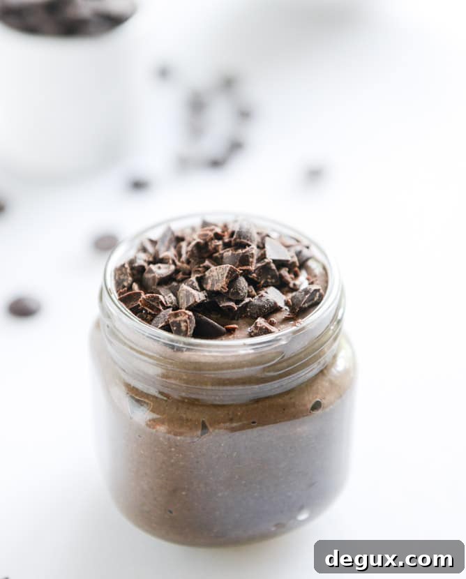 Silky Double Chocolate Chip Chia Pudding Recipe 8 whipped double chocolate chip chia pudding I howsweeteats.com