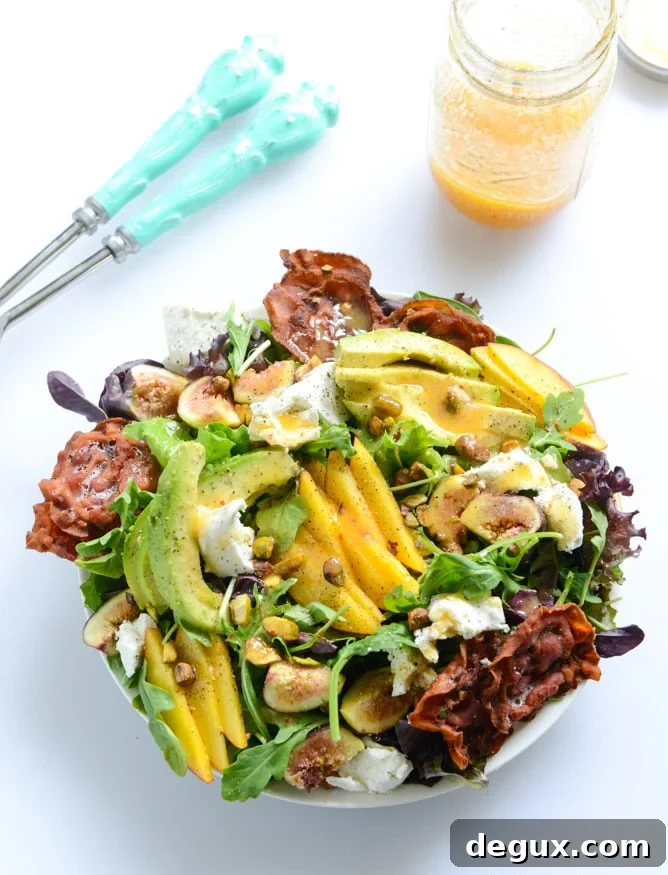 Nectarine & Fig Summer Salad with Crispy Pancetta Crunch 2 nectarine and fig summer salad with crispy pancetta