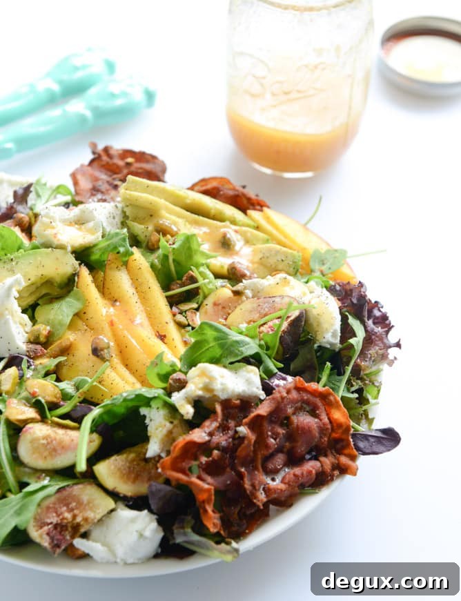 Nectarine & Fig Summer Salad with Crispy Pancetta Crunch 8 nectarine and fig summer salad with crispy pancetta