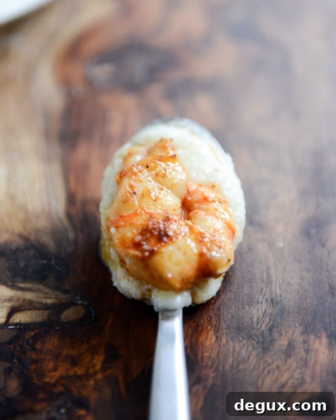 Smoky Brown Butter Shrimp over Creamy Gouda Grits 5 gouda grits with smoky brown butter shrimp I howsweeteats.com