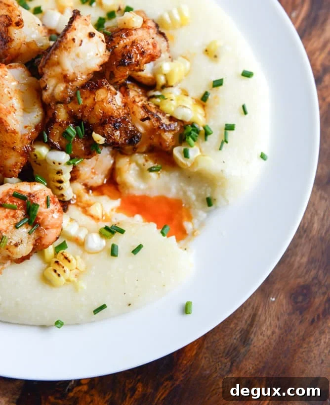 Smoky Brown Butter Shrimp over Creamy Gouda Grits 7 gouda grits with smoky brown butter shrimp I howsweeteats.com