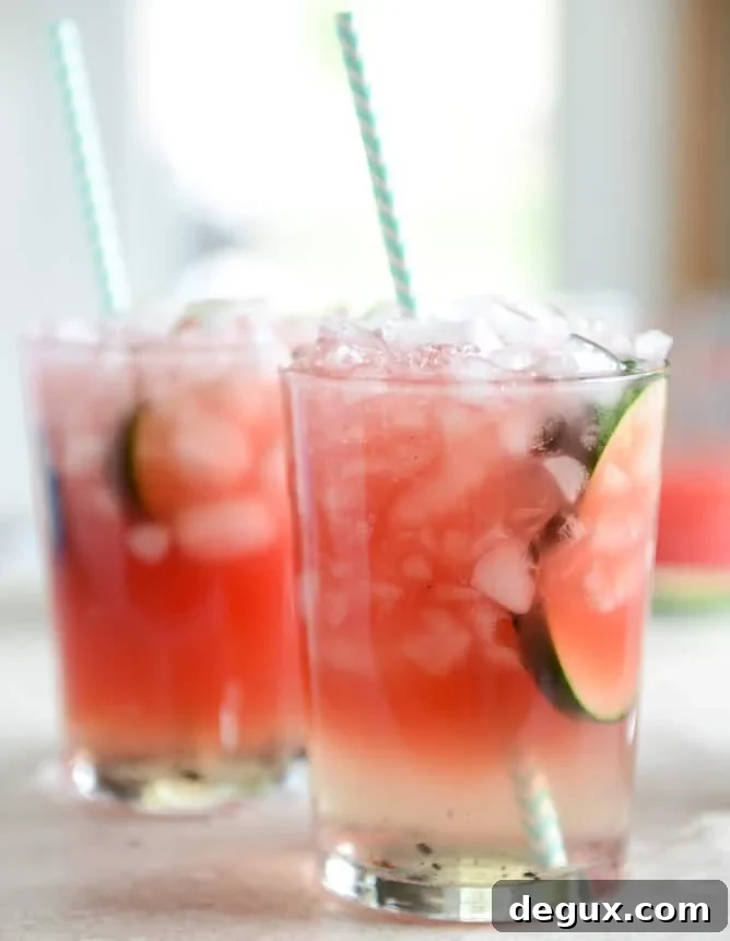 Sparkling Watermelon Ginger Mocktail Recipe 6 watermelon ginger sparklers I howsweeteats.com