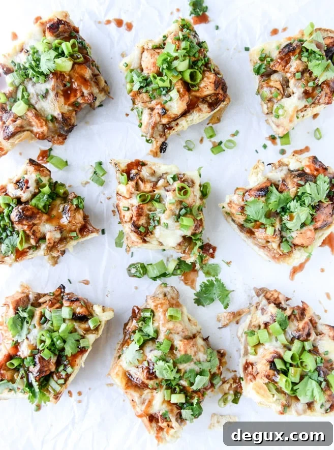 BBQ chicken french breads I howsweeteats.com