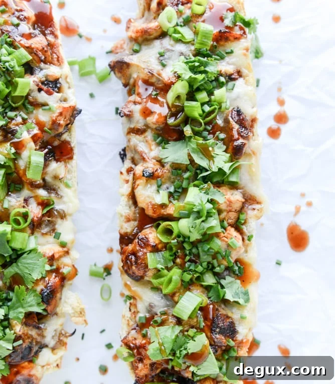 BBQ chicken french breads I howsweeteats.com