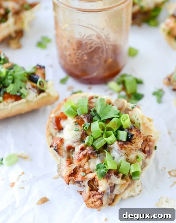 BBQ chicken french breads I howsweeteats.com