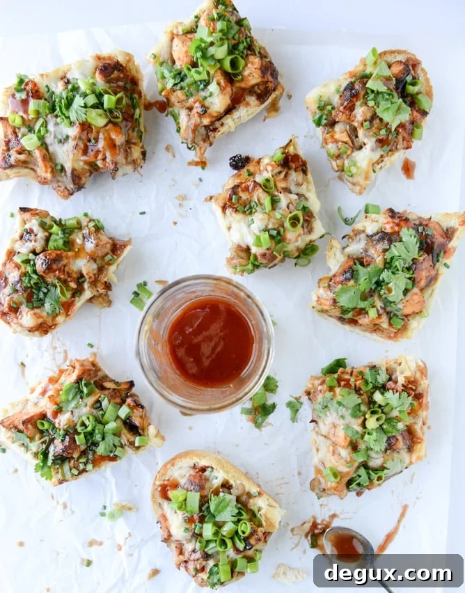 BBQ chicken french breads I howsweeteats.com