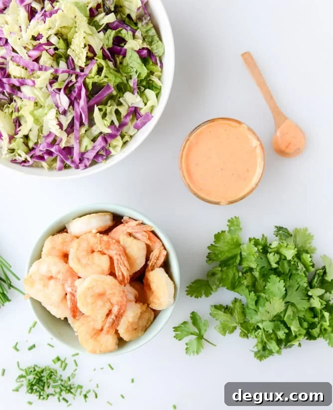 Bang Bang Shrimp with Napa Cabbage Slaw Recipe 4 lightened up bang bang shrimp with napa cabbage slaw I howsweeteats.com