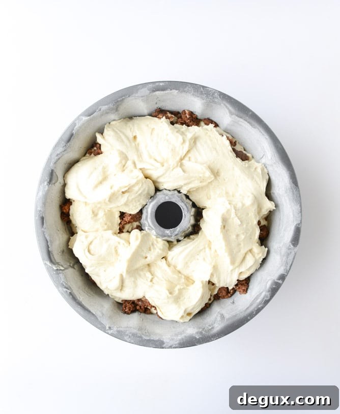 sour cream coffee cake with brown butter glaze I howsweeteats.com