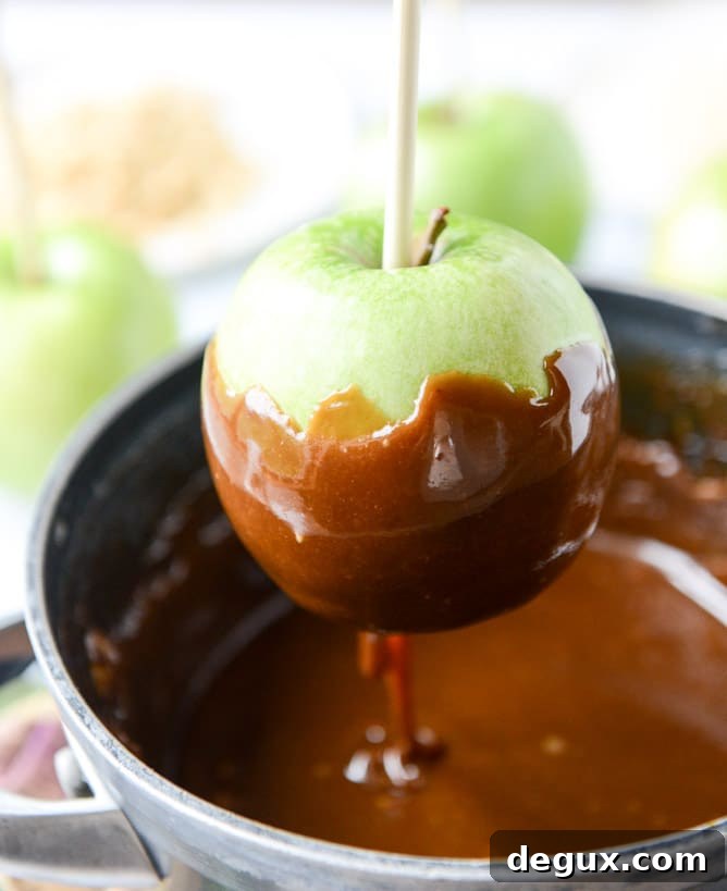 Caramel Apples Stuffed with Chocolate Peanut Butter Fudge 7 chocolate peanut butter fudge stuffed caramel apples I howsweeteats.com