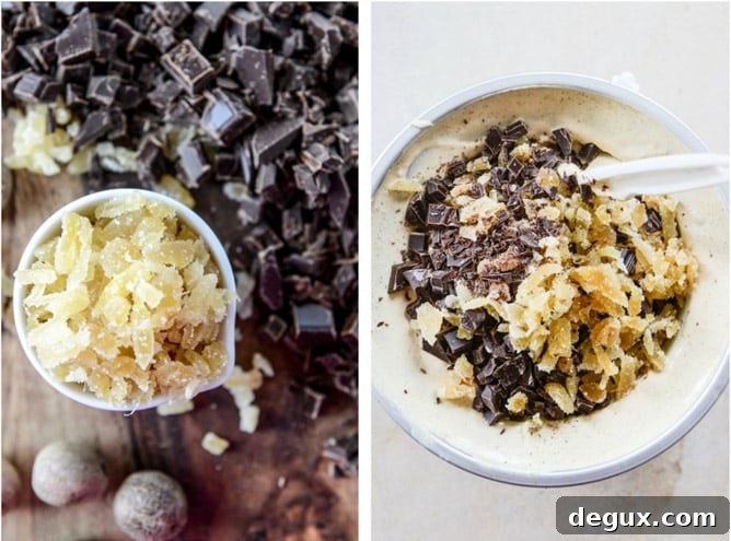 pumpkin gelato with candied ginger and dark chocolate I howsweeteats.com