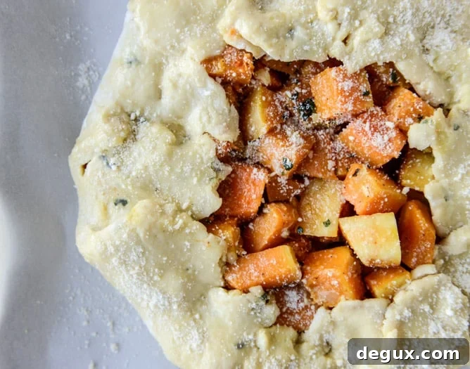 Parmesan and Sage Crusted Butternut Squash Galette 3 parmesan crusted butternut galette with fried sage I howsweeteats.com