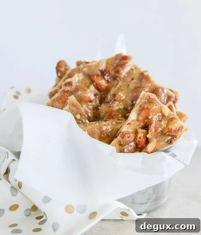 Vanilla Bean Bacon Almond Brittle Recipe 9 bacon almond brittle with vanilla beans I howsweeteats.com
